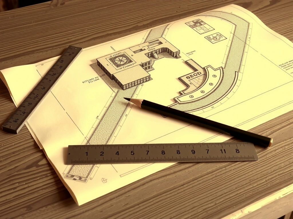 Boceto analógico de estructura espacial